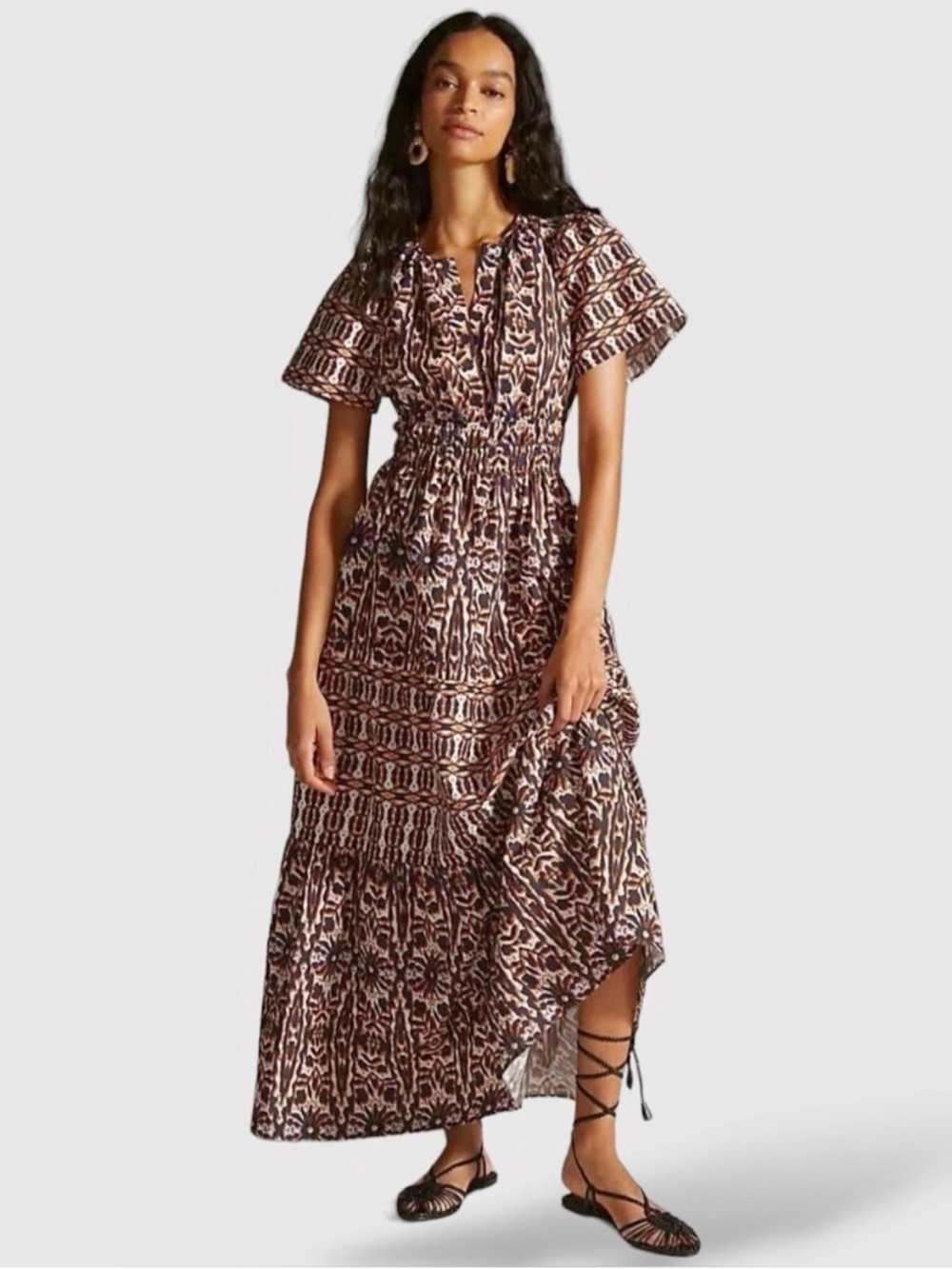 Anthropologie Somerset Navy Maxi Dress Size XL